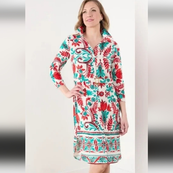 fig and flower Dresses & Skirts - Anthropologie Fig And Flower Linen Blend Dress